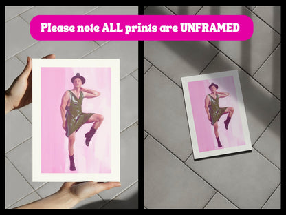 HALLO Queer Art Print | Bold LGBTQ+ Artwork for Modern Spaces | Unframed Premium Matte Paper Decor | Celebrate Queer Identity & Style