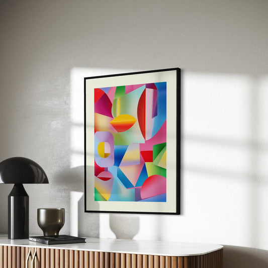 Queer Geometry Art Print | Bold Abstract Rainbow Shapes | Premium Matte Paper | Modern Unframed Wall Art | LGBTQ+ Pride Home Decor