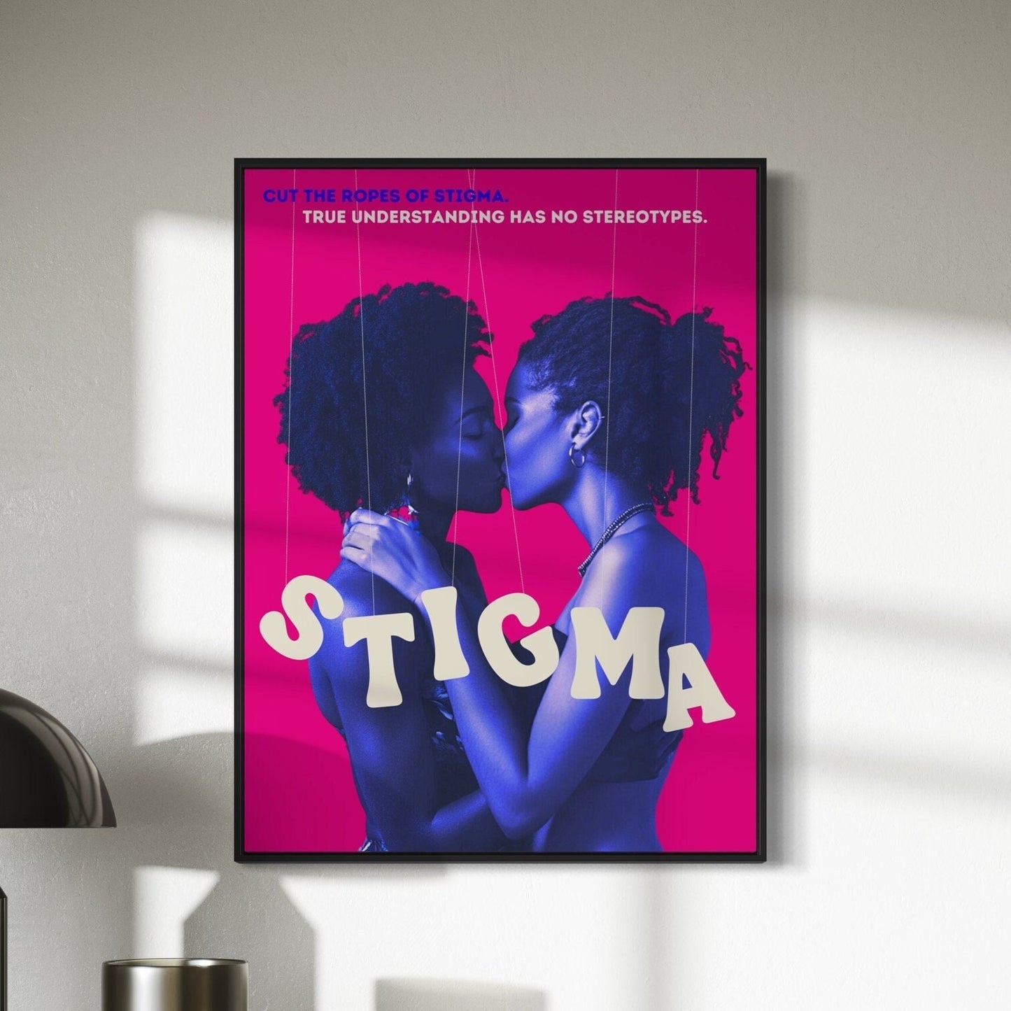 Love Beyond Stereotypes | Empowering Queer Art, LGBTQ+ Print, Lesbian Love Poster