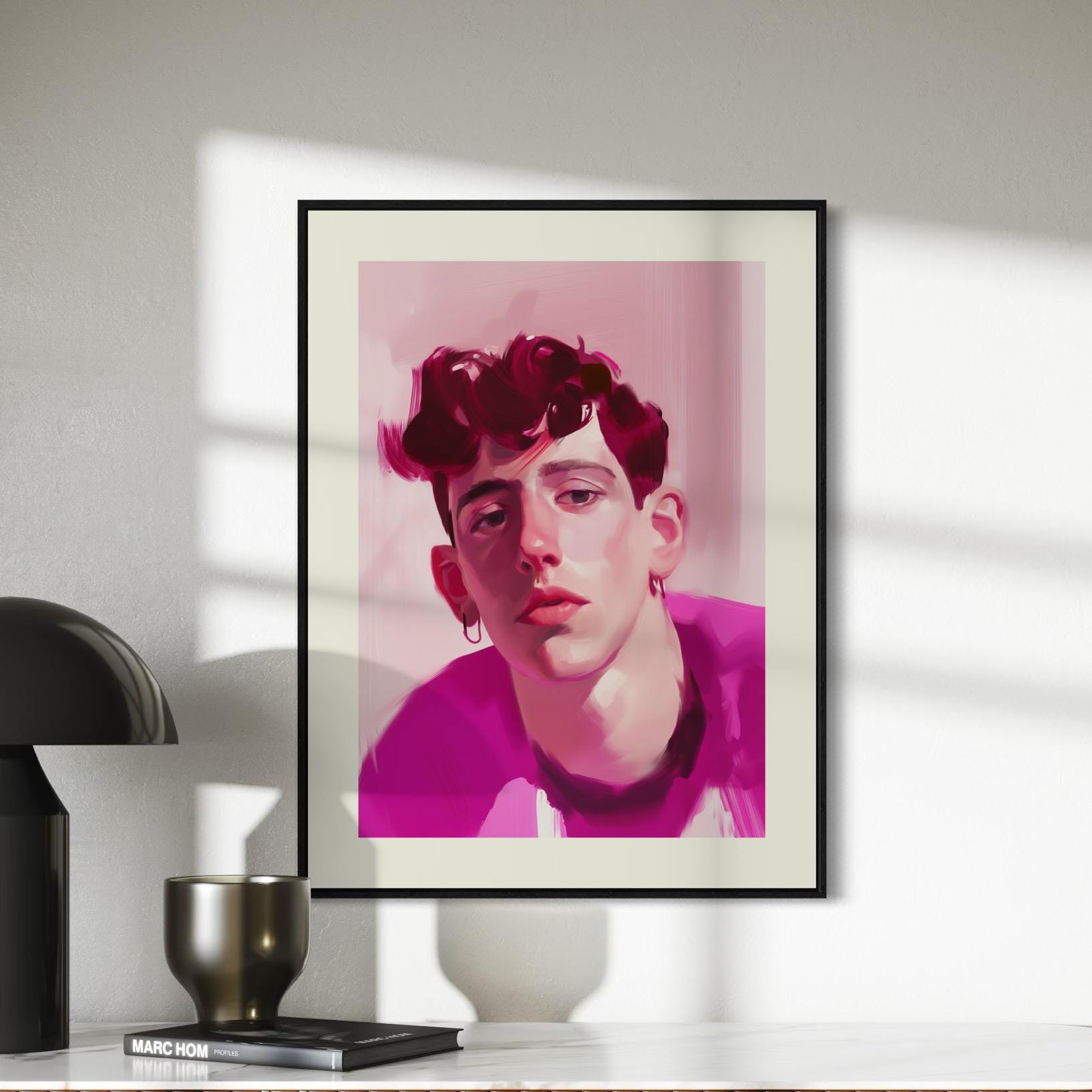 Pink Reflection Trans & Non-Binary Pride Art Print - LGBTQ Inclusive Wall Art, Gender Identity Celebration, 200gsm Matte Unframed Print
