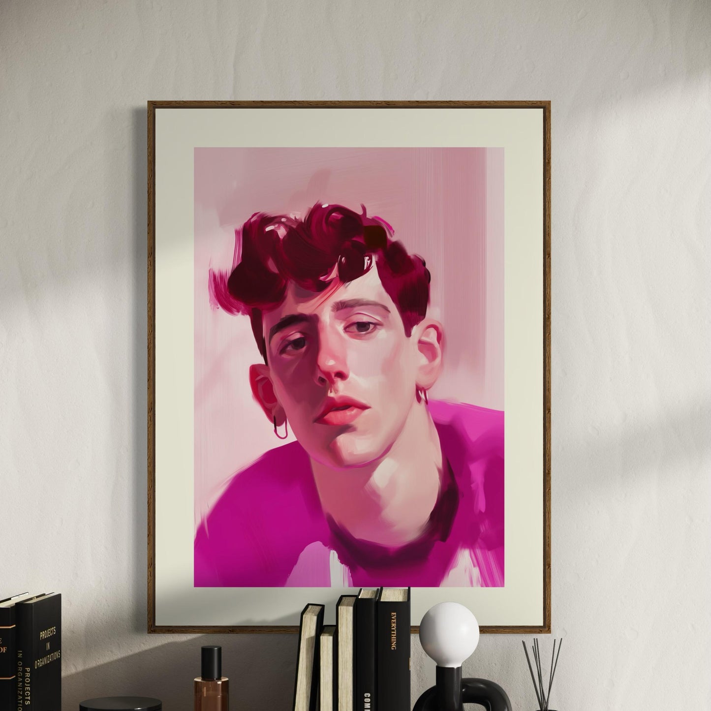 Pink Reflection Trans & Non-Binary Pride Art Print - LGBTQ Inclusive Wall Art, Gender Identity Celebration, 200gsm Matte Unframed Print