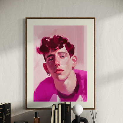 Pink Reflection Trans & Non-Binary Pride Art Print - LGBTQ Inclusive Wall Art, Gender Identity Celebration, 200gsm Matte Unframed Print