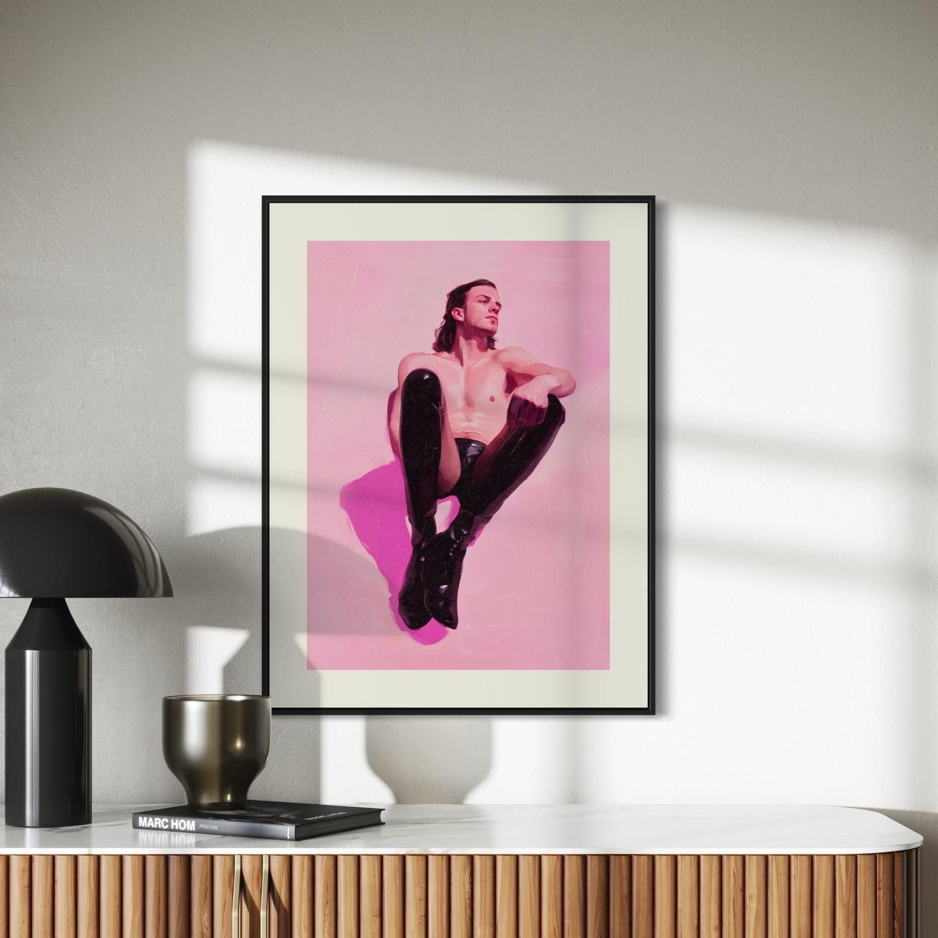Pink Serenity Art Print - LGBTQ+ Identity and Pride Wall Art, Minimalist Modern Decor, Printed on Premium Matte Paper, Unframed