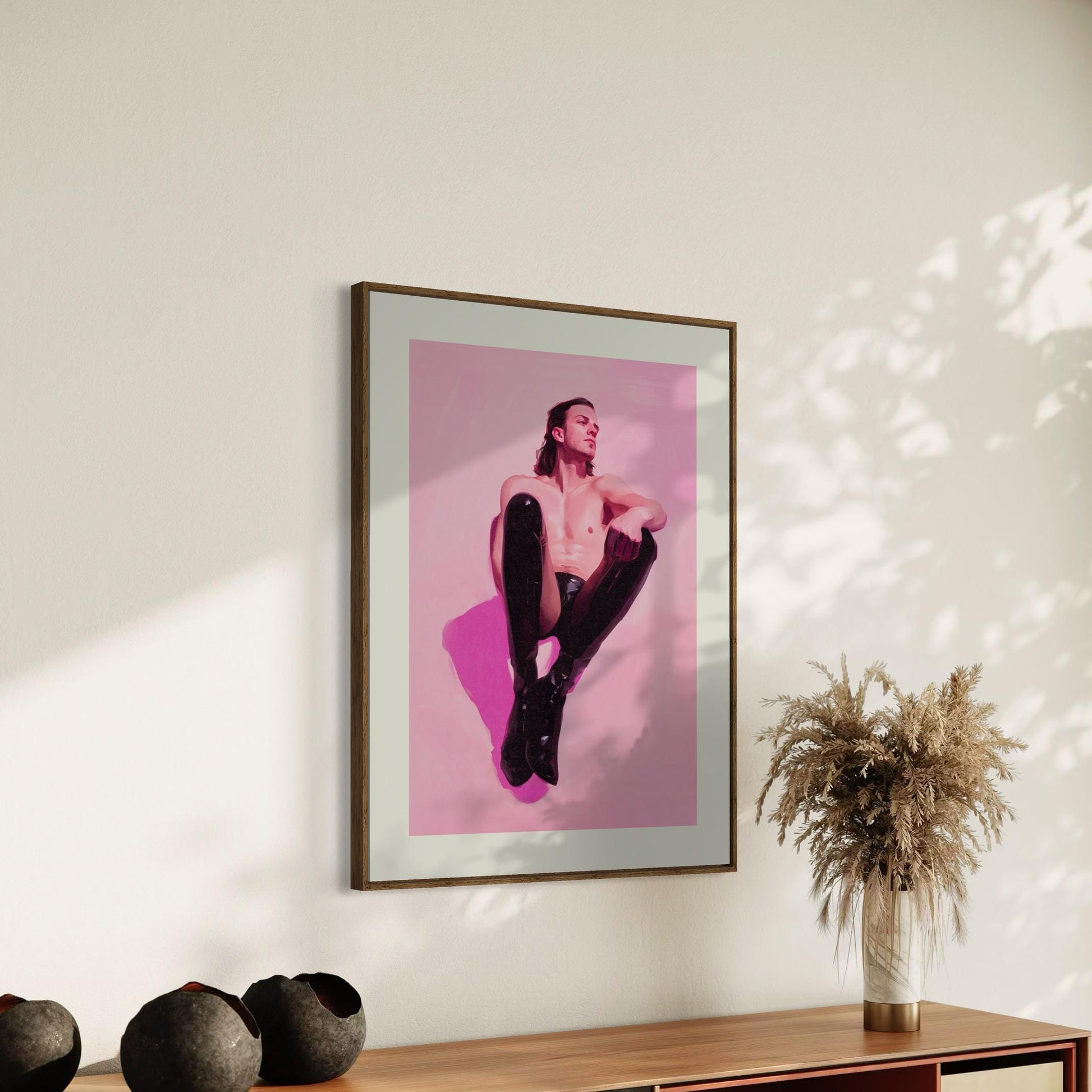 Pink Serenity Art Print - LGBTQ+ Identity and Pride Wall Art, Minimalist Modern Decor, Printed on Premium Matte Paper, Unframed
