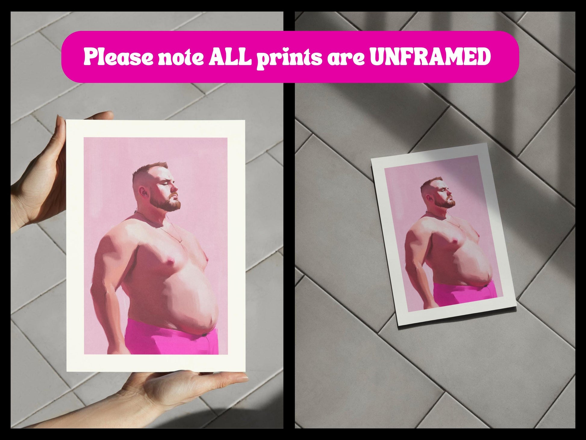 Bear Pride Art Print | LGBTQ+ Bear Community Artwork | Bold, Unframed Queer Decor for Modern Homes | Premium Matte Paper Print