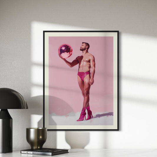 Disco Muse - Oil Painting Print | Queer Art Print
