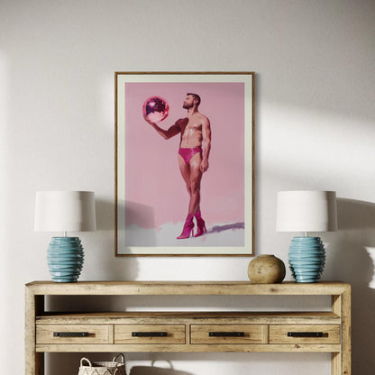 Disco Muse - Oil Painting Print | Queer Art Print