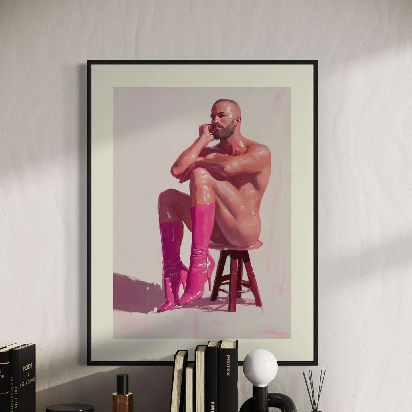 Pink Daydream LGBTQ+ Art Print - Bold Queer Statement Artwork on 200gsm Matte Paper - Pink Boots Resilience for Allies & Queer Pride