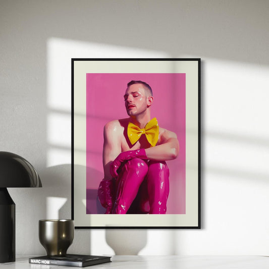 Golden Bow LGBTQ+ Art Print | Ribbon and Resilience Collection | Queer Empowerment Wall Art | Premium Unframed Pride Decor