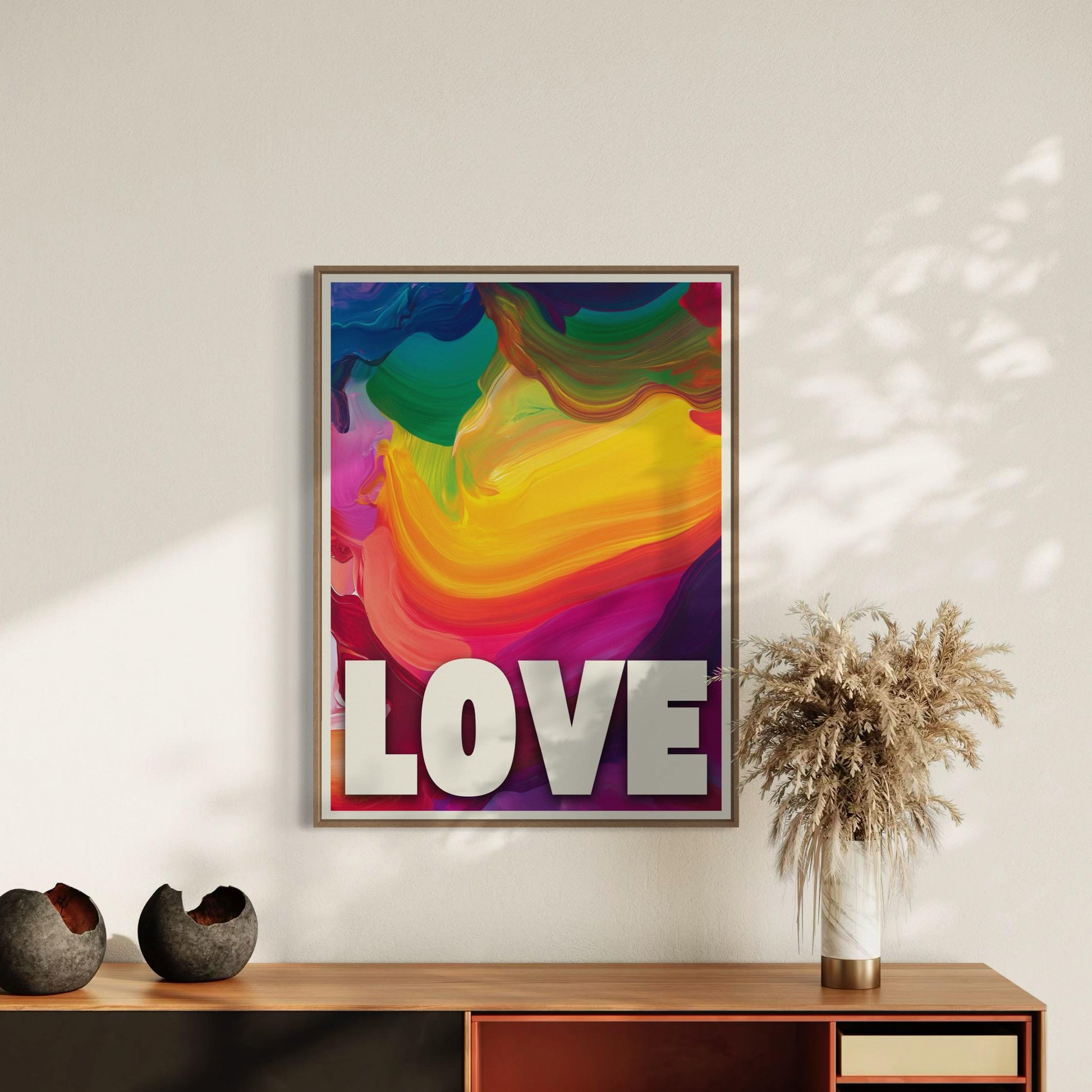 Love in Colour - Vibrant Rainbow Pride Art Print | Queer Wall Decor