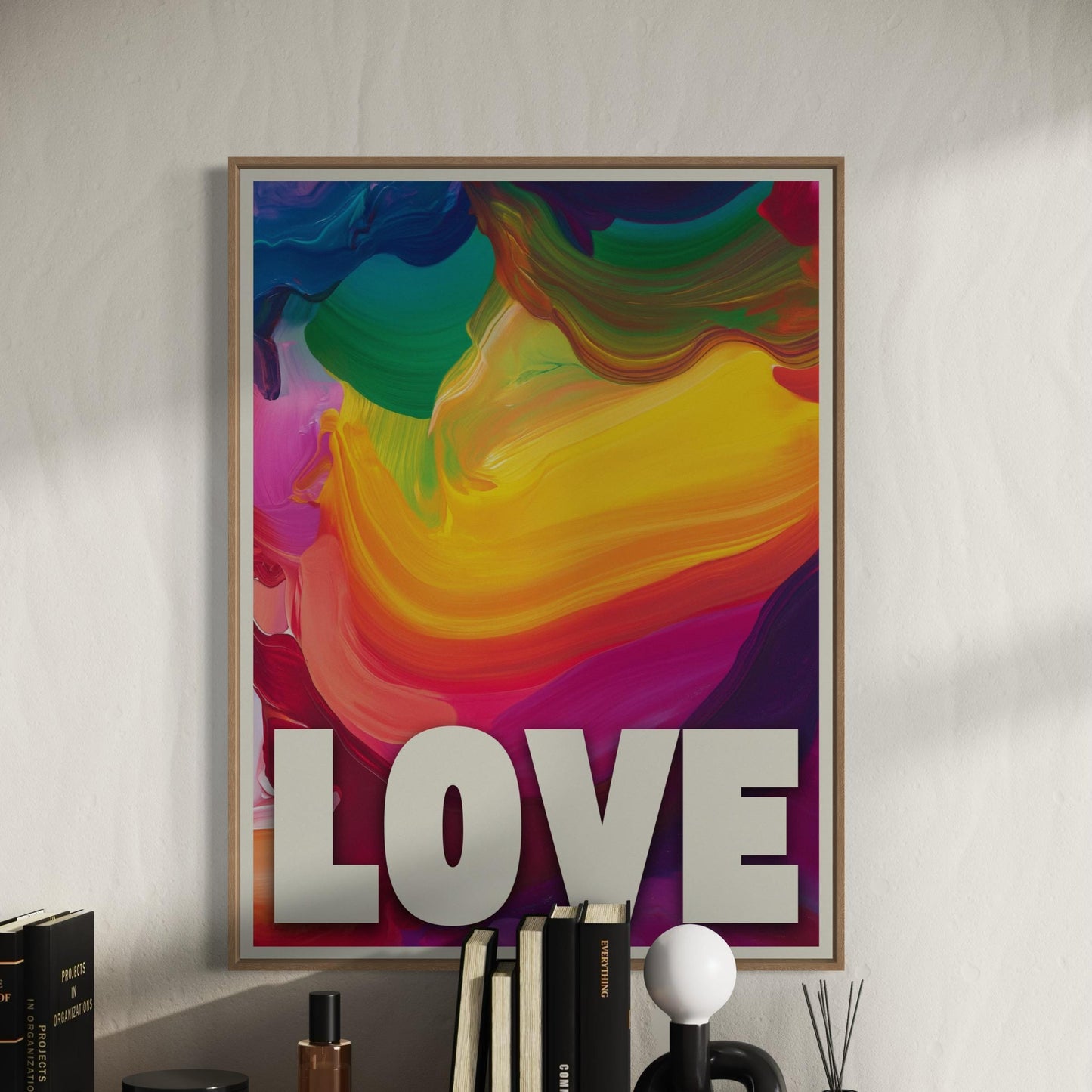 Love in Colour - Vibrant Rainbow Pride Art Print | Queer Wall Decor