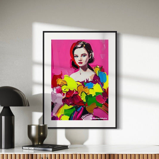 Queer Art Print, Prismatic Princess Pride Poster, Home decor and gifts for lesbian, gay, trans & queer community