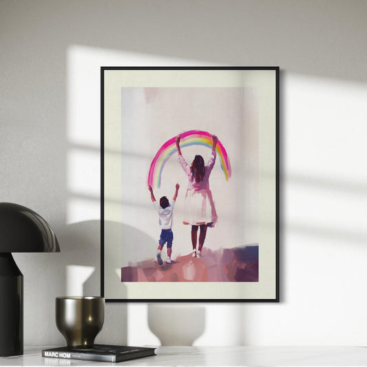 Celebrate Your Rainbow Art Print | Queer-Inspired Wall Decor | Premium Matte LGBTQ+ Pride Poster for Your Home or Gift