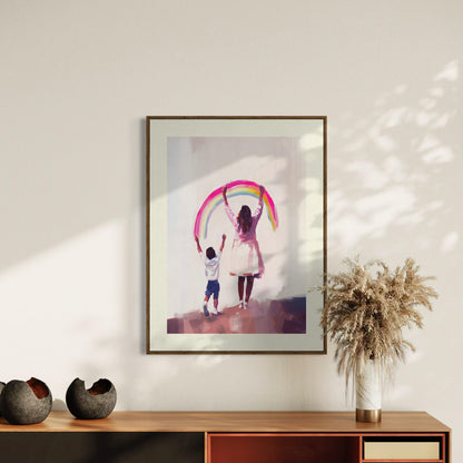 Celebrate Your Rainbow Art Print | Queer-Inspired Wall Decor | Premium Matte LGBTQ+ Pride Poster for Your Home or Gift