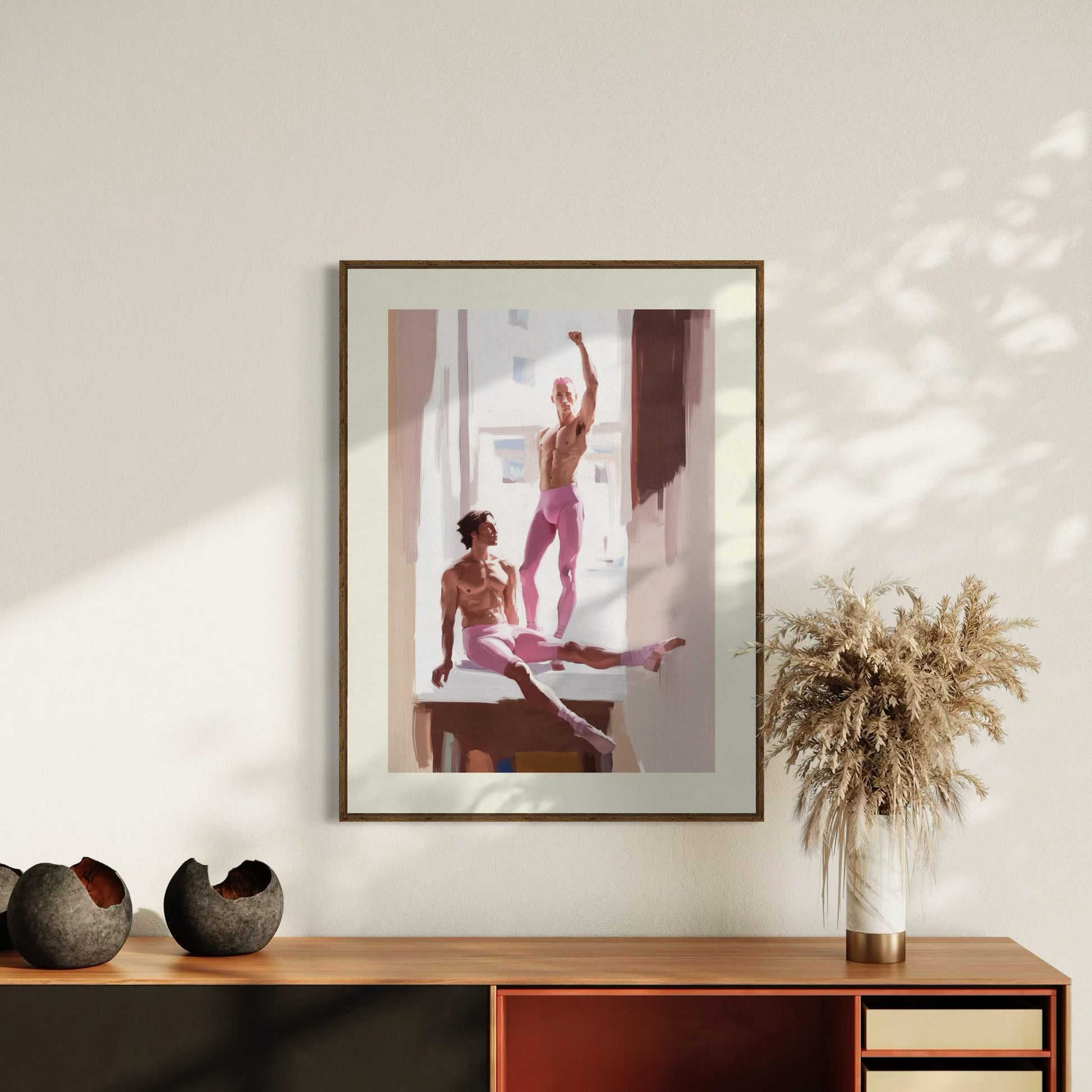 Power in Pink Art Print | Queer-Inspired Minimalist Wall Decor | Premium LGBTQ+ Pride Artwork for Bold Homes & Spaces