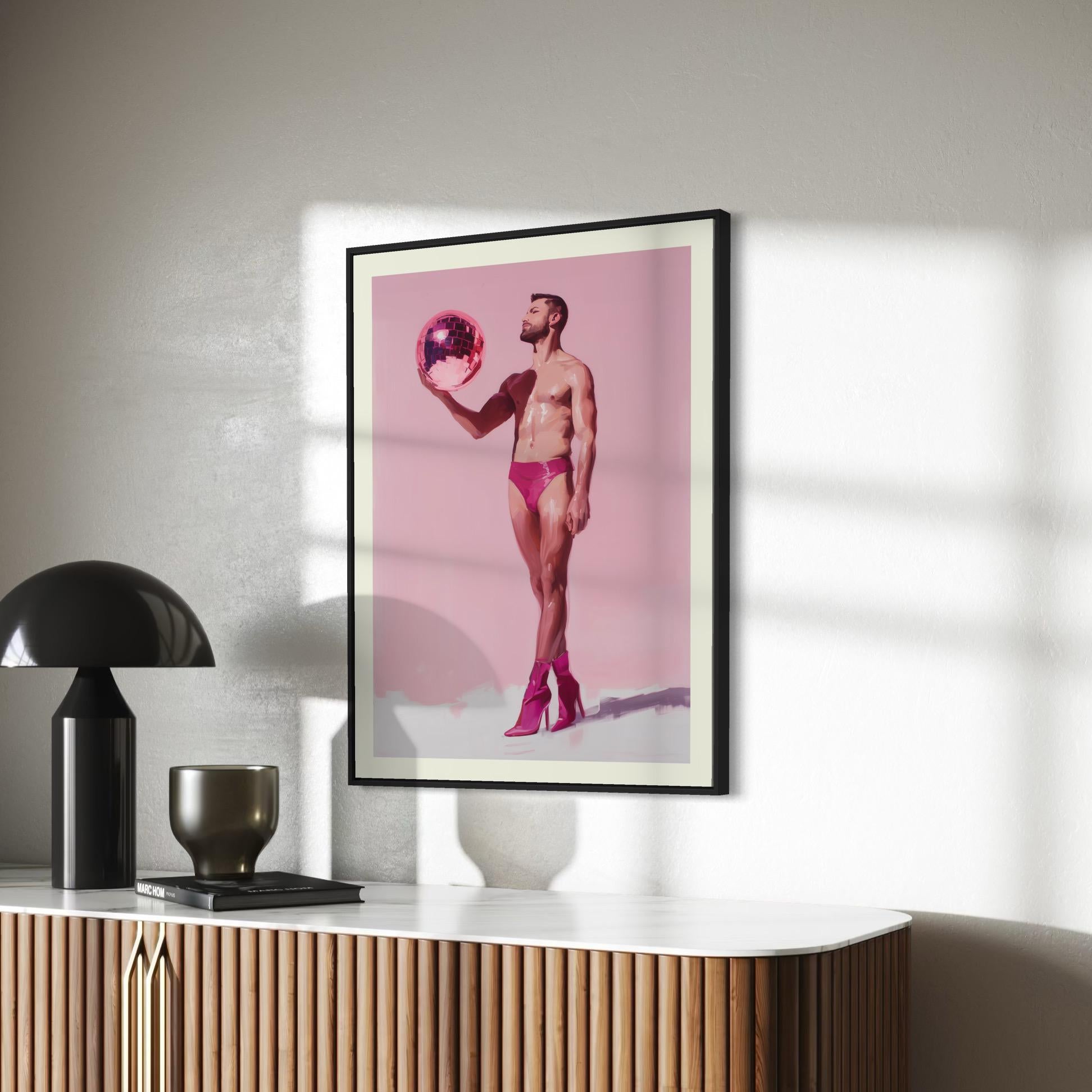 Disco Muse - Oil Painting Print | Queer Art Print