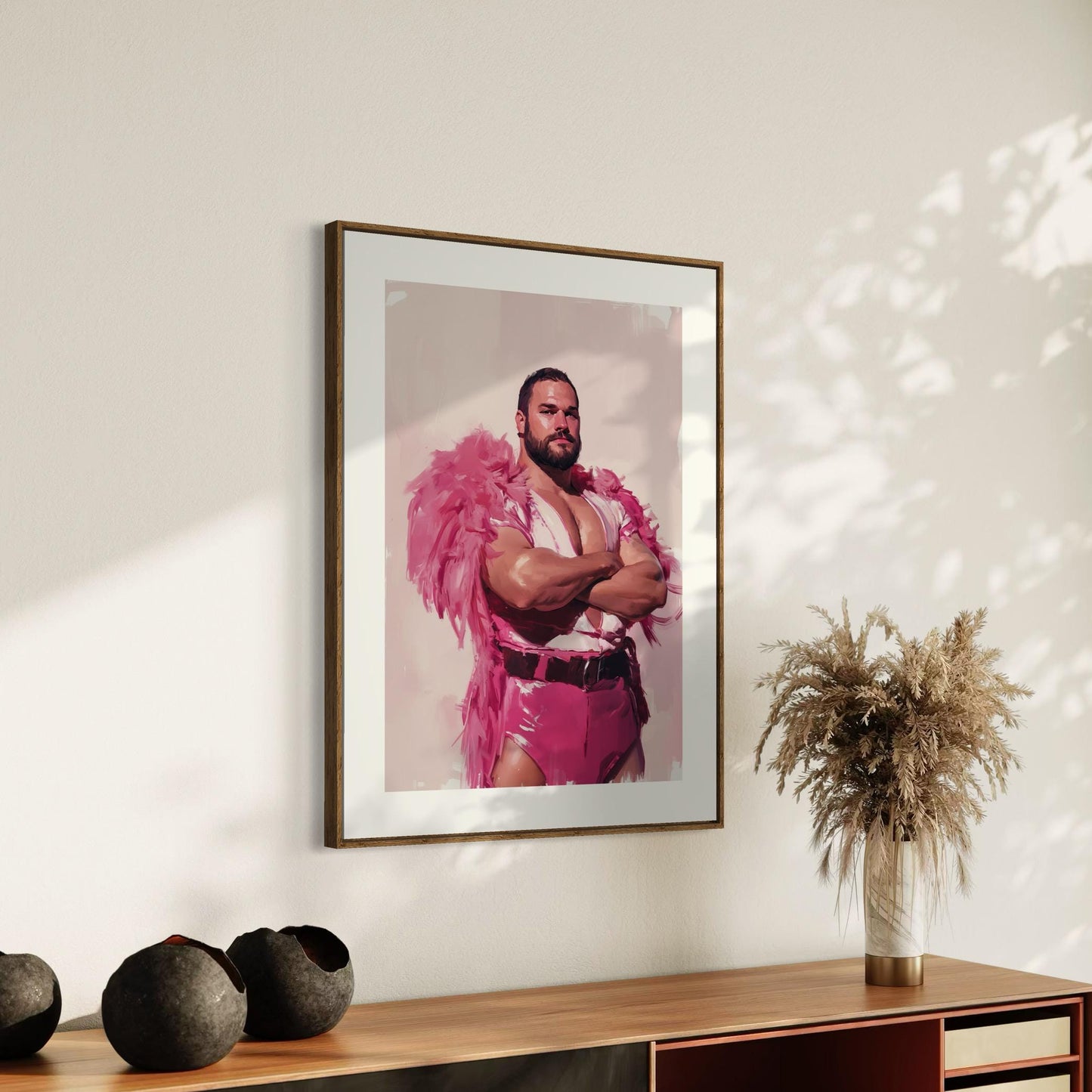 Majesty in Plumage - Bold Queer Art Print, Premium Wall Decor for Confident Souls, 200gsm Matte Paper, Unframed