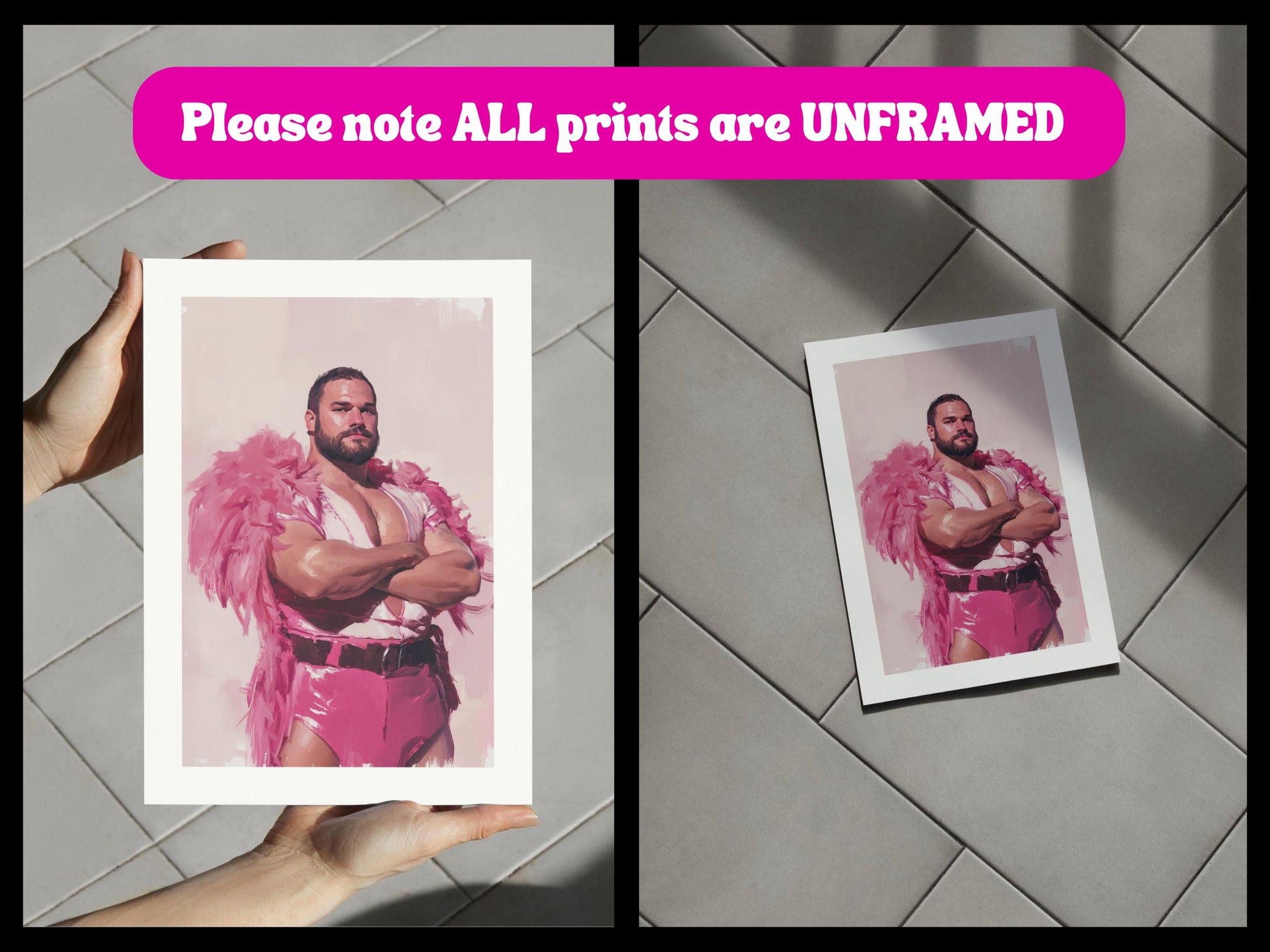 Majesty in Plumage - Bold Queer Art Print, Premium Wall Decor for Confident Souls, 200gsm Matte Paper, Unframed
