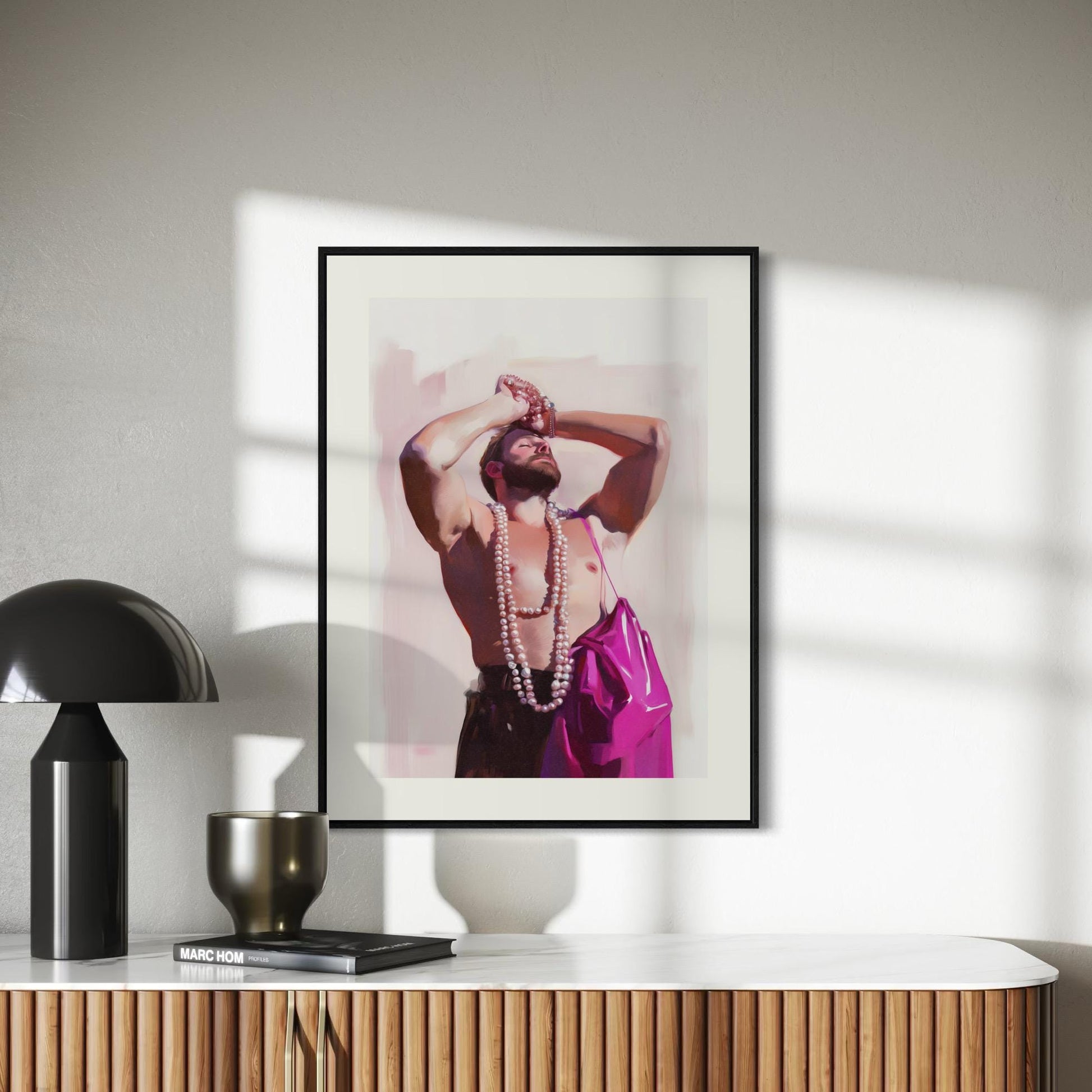 Clutching Pearls Queer Art Print – Bold LGBTQ+ Wall Decor | Premium Matte Poster, Fabulous Pride Artwork for Confident Spaces