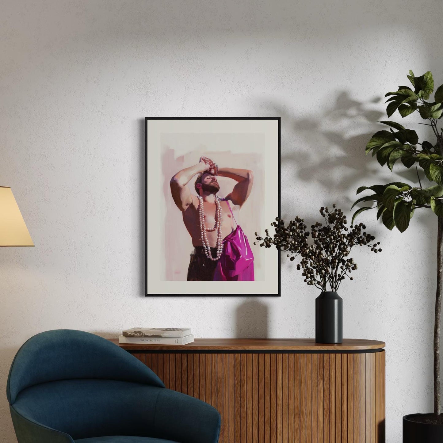Clutching Pearls Queer Art Print – Bold LGBTQ+ Wall Decor | Premium Matte Poster, Fabulous Pride Artwork for Confident Spaces