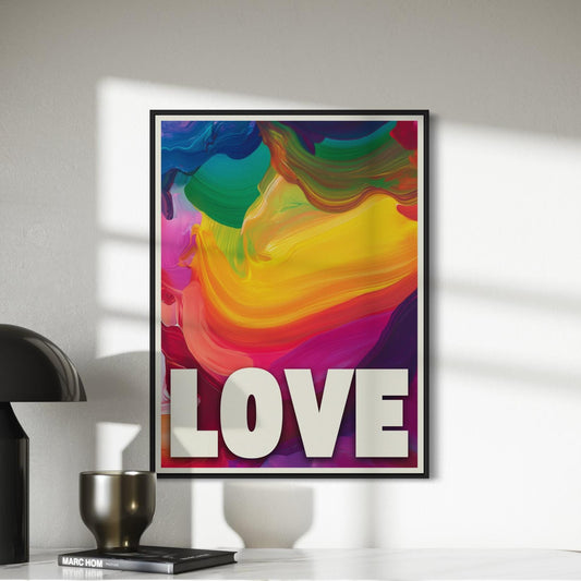 Love in Colour - Vibrant Rainbow Pride Art Print | Queer Wall Decor