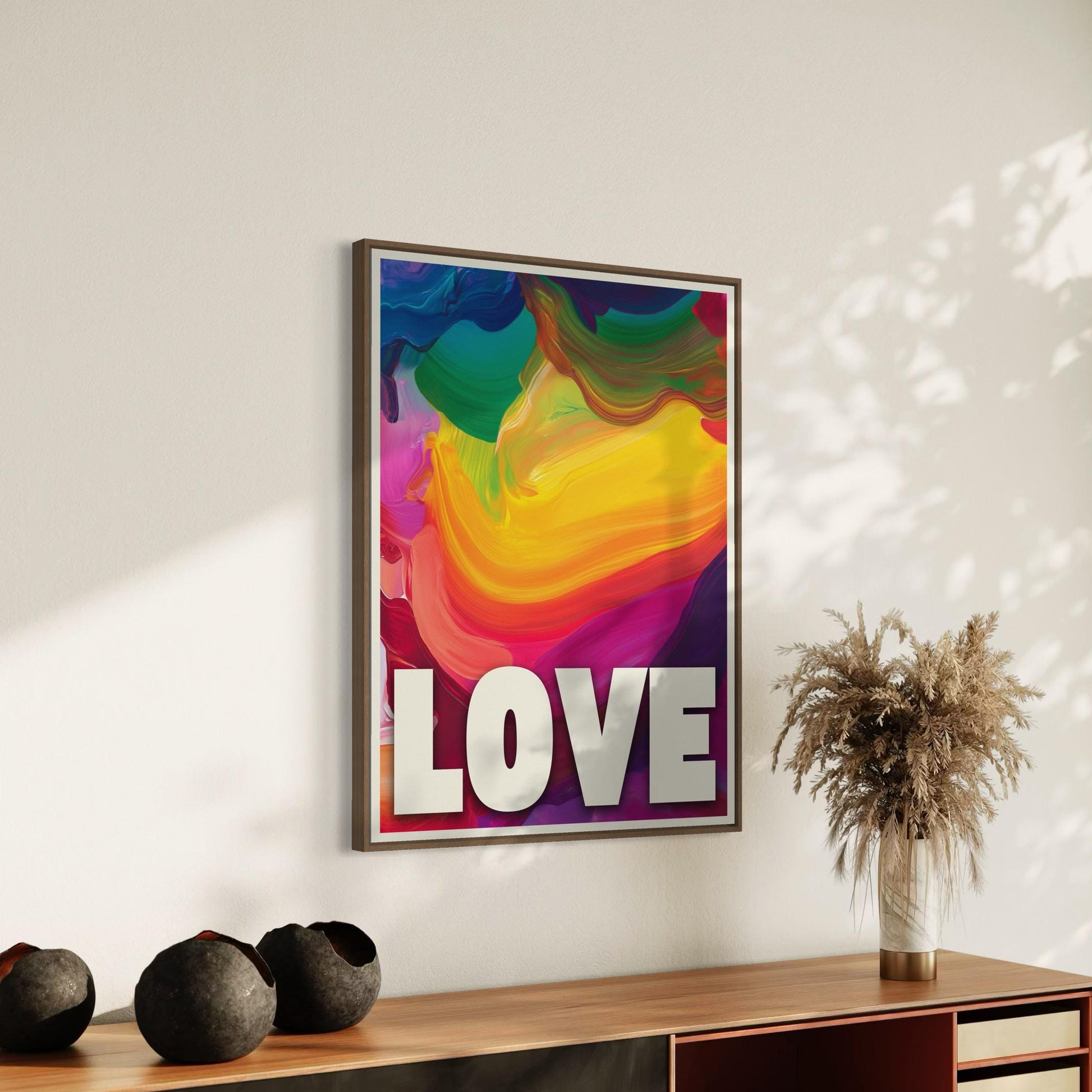 Love in Colour - Vibrant Rainbow Pride Art Print | Queer Wall Decor