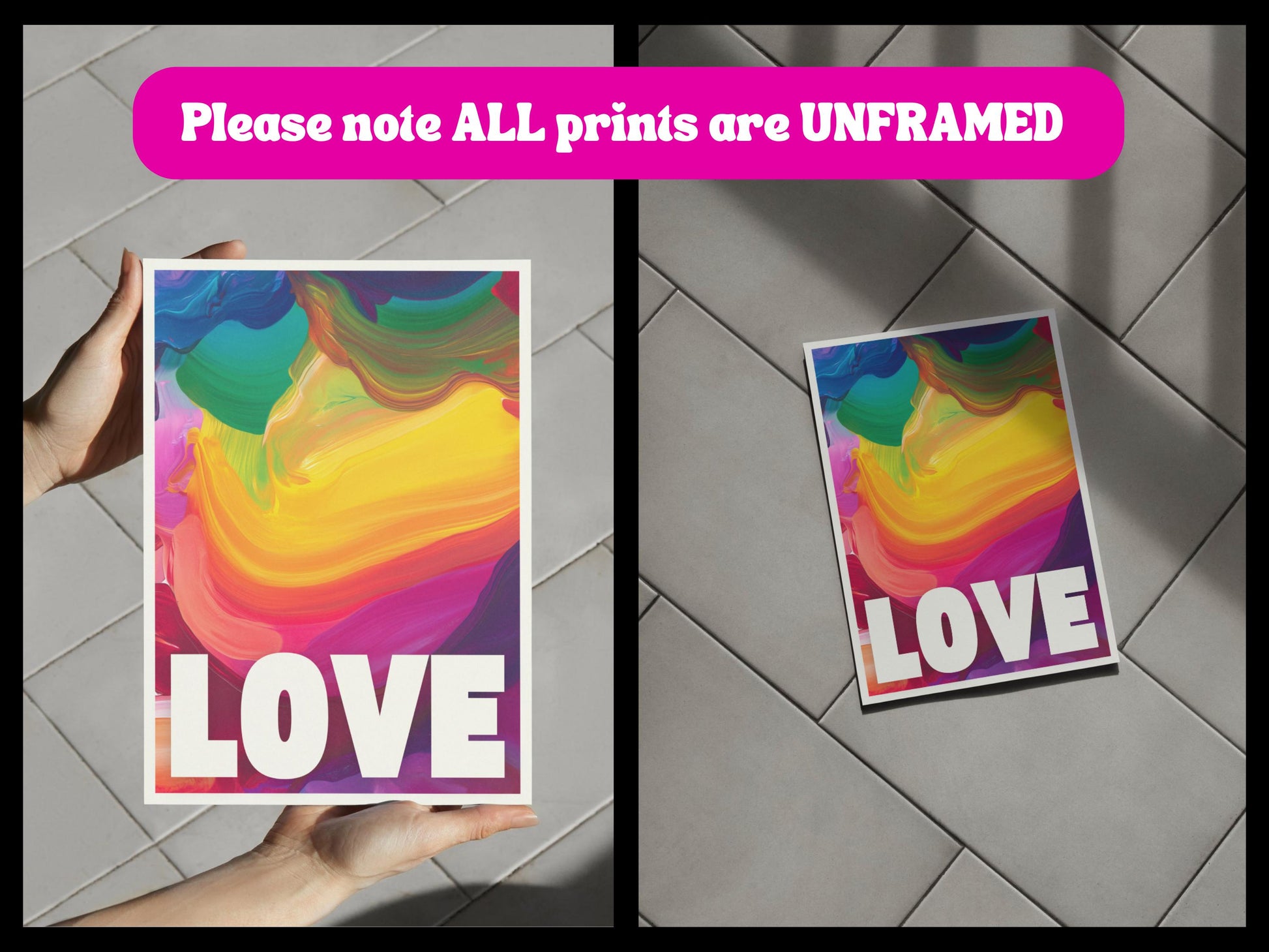 Love in Colour - Vibrant Rainbow Pride Art Print | Queer Wall Decor