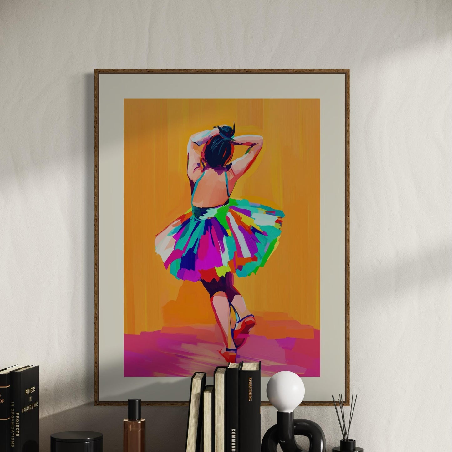 Girl in the Rainbow Dress – Bold LGBTQ+ Pride Artwork, Colourful Wall Art, Premium Matte Paper Unframed Print for Queer Home Decor