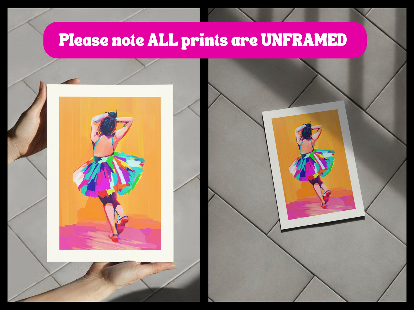 Girl in the Rainbow Dress – Bold LGBTQ+ Pride Artwork, Colourful Wall Art, Premium Matte Paper Unframed Print for Queer Home Decor