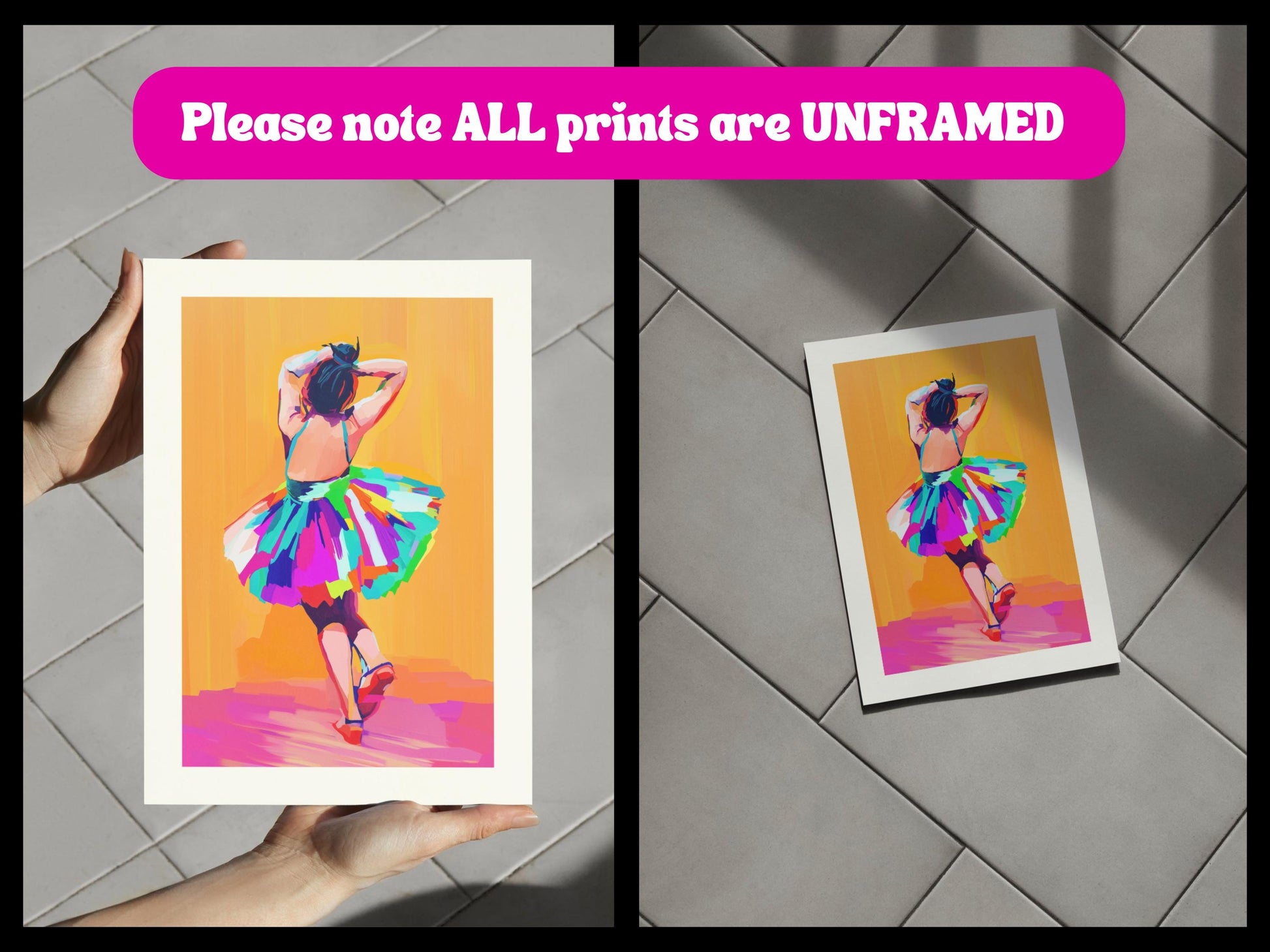 Girl in the Rainbow Dress – Bold LGBTQ+ Pride Artwork, Colourful Wall Art, Premium Matte Paper Unframed Print for Queer Home Decor