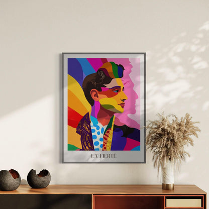 La Fierté Minimalist Pride Art Print - LGBTQ+ Wall Decor in Bold Colours - Queer Affirmation Artwork - Printed on Premium Matte Paper