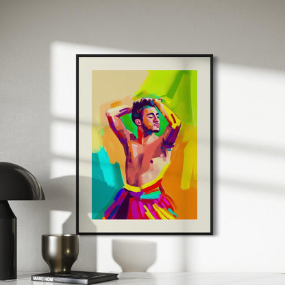 Vibrance in Motion – Bold Cub LGBTQ+ Wall Art, Colourful Queer Decor, Unframed Cub Pride Print on Premium Matte Paper, LGBTQ+ Gift Idea
