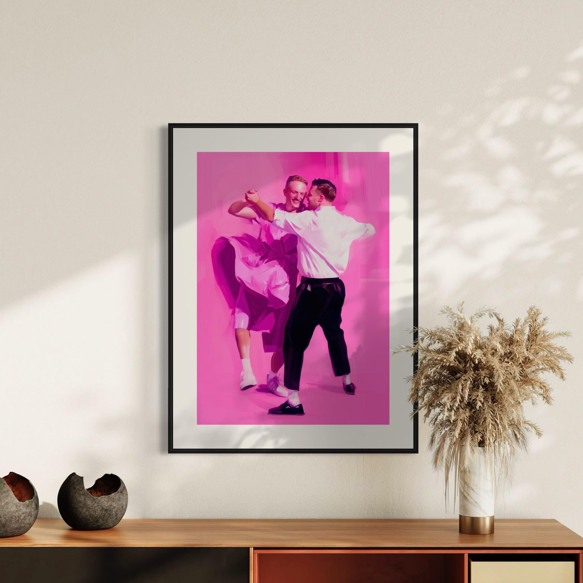 Let Us Dance – Vibrant Queer Wall Art, LGBTQ+ Celebration Print, Unframed Premium Matte Artwork for Bold & Joyful Spaces