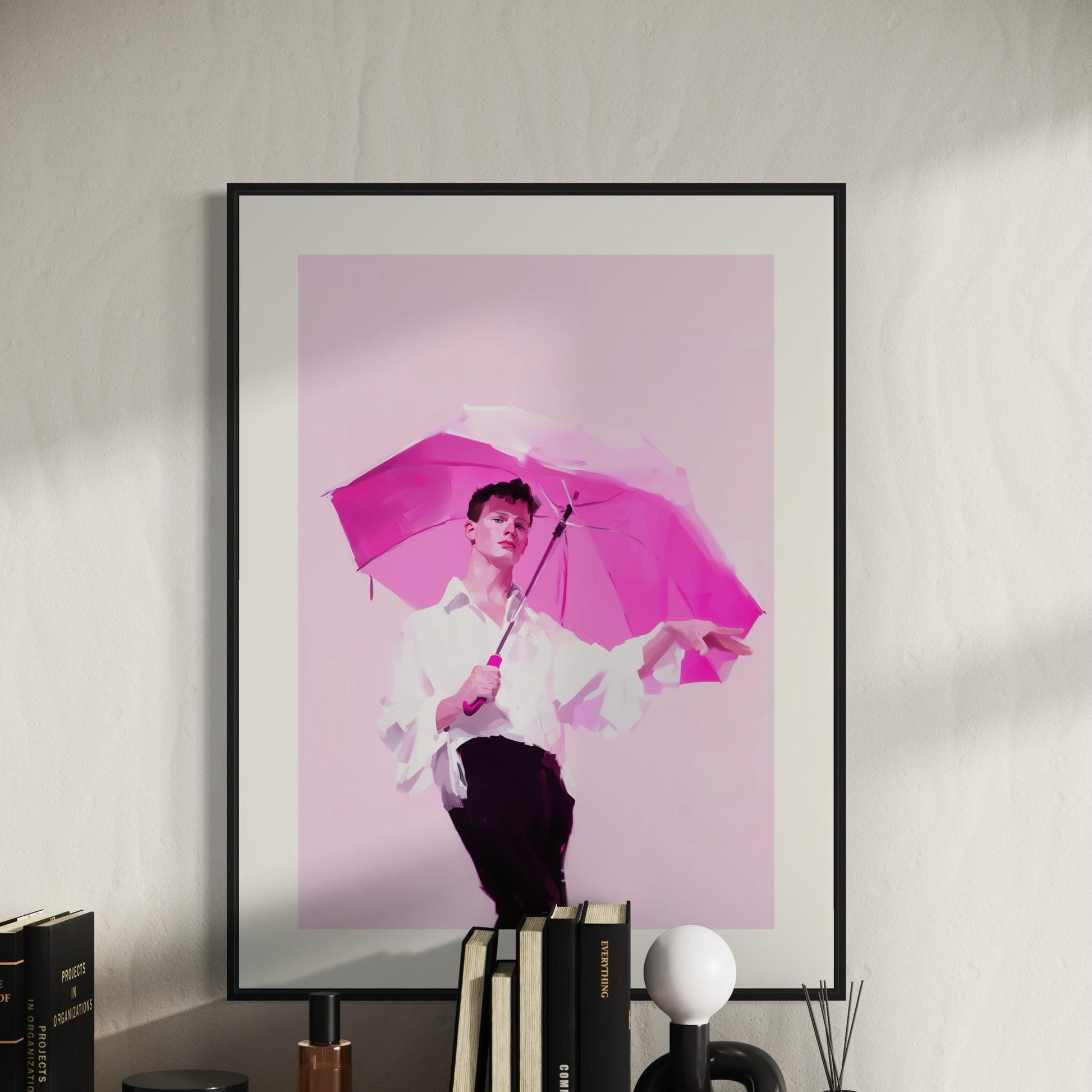 Pretty in Pink – Vibrant Queer Art Print, LGBTQ+ Pride Wall Decor, Unframed Premium Matte Artwork for Bold and Joyful Spaces
