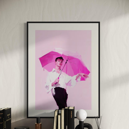 Pretty in Pink – Vibrant Queer Art Print, LGBTQ+ Pride Wall Decor, Unframed Premium Matte Artwork for Bold and Joyful Spaces