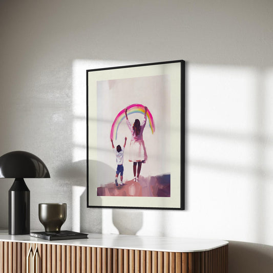 Celebrate Your Rainbow Art Print | Queer-Inspired Wall Decor | Premium Matte LGBTQ+ Pride Poster for Your Home or Gift