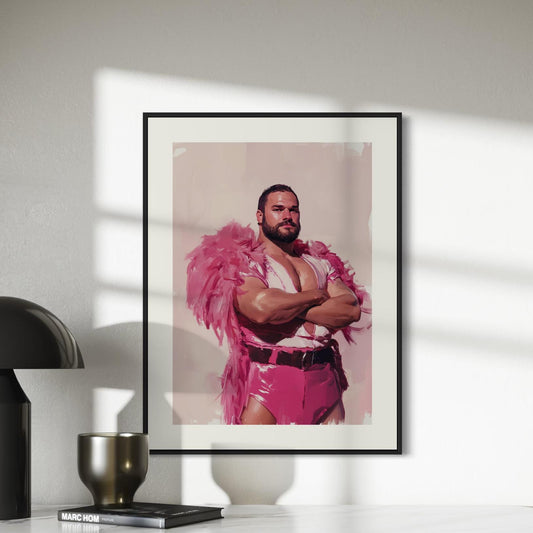 Majesty in Plumage - Bold Queer Art Print, Premium Wall Decor for Confident Souls, 200gsm Matte Paper, Unframed