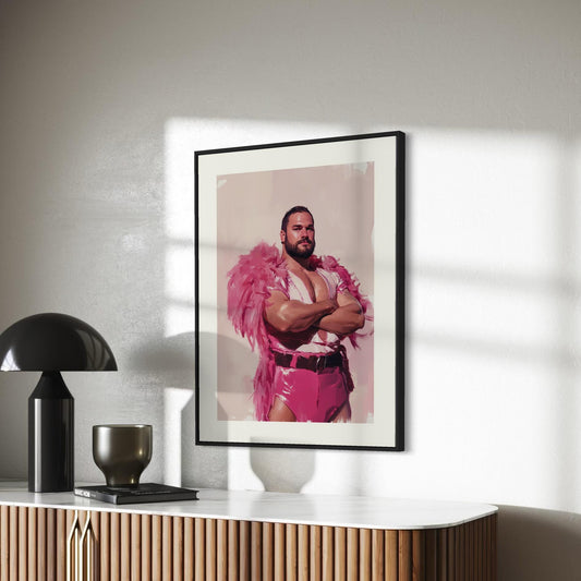 Majesty in Plumage - Bold Queer Art Print, Premium Wall Decor for Confident Souls, 200gsm Matte Paper, Unframed