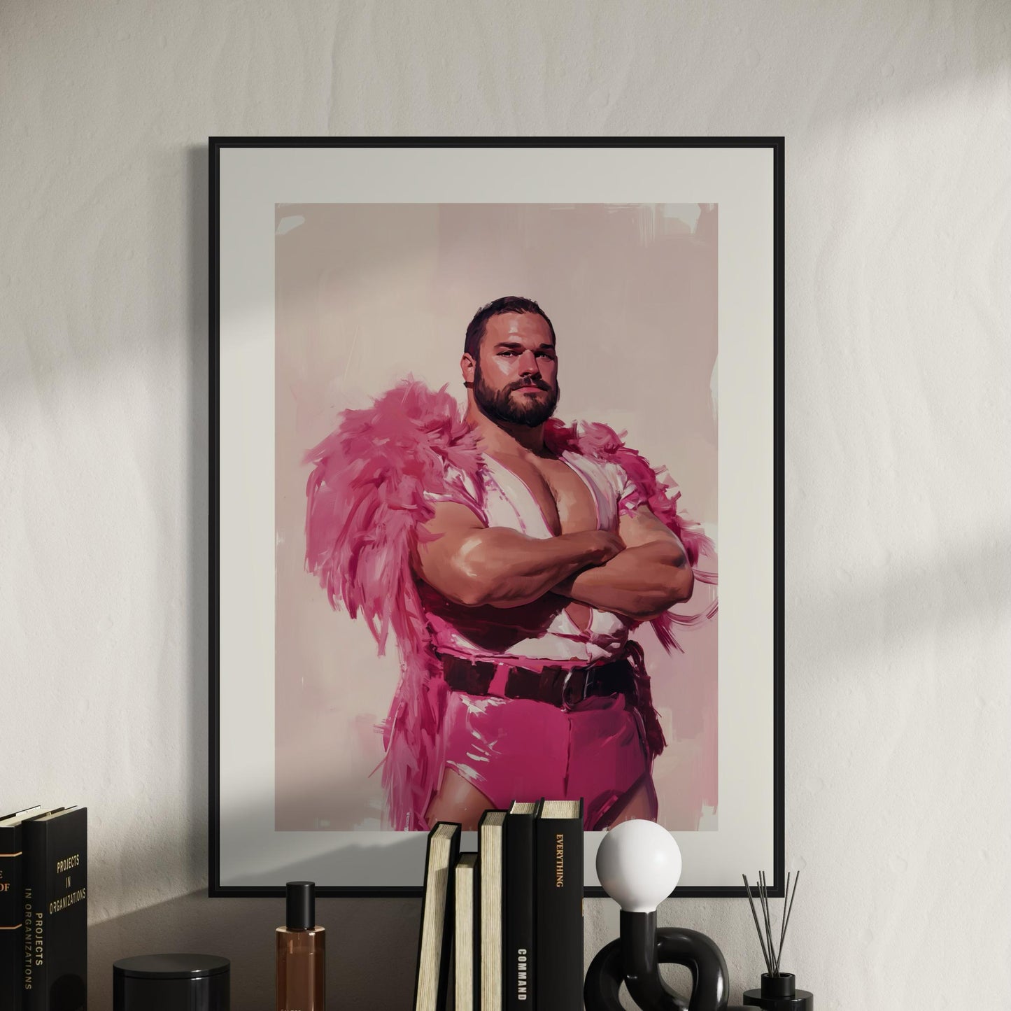 Majesty in Plumage - Bold Queer Art Print, Premium Wall Decor for Confident Souls, 200gsm Matte Paper, Unframed