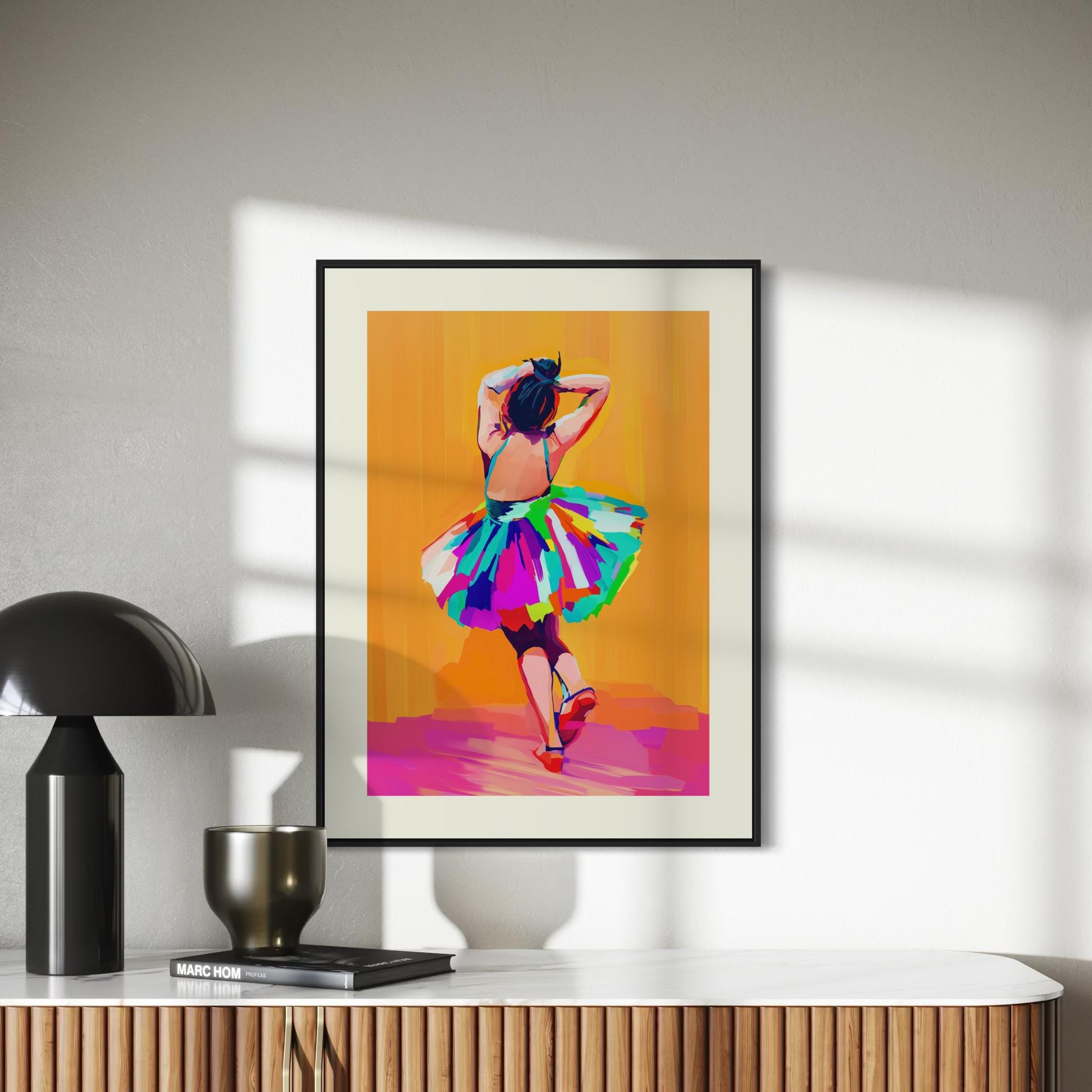 Girl in the Rainbow Dress – Bold LGBTQ+ Pride Artwork, Colourful Wall Art, Premium Matte Paper Unframed Print for Queer Home Decor