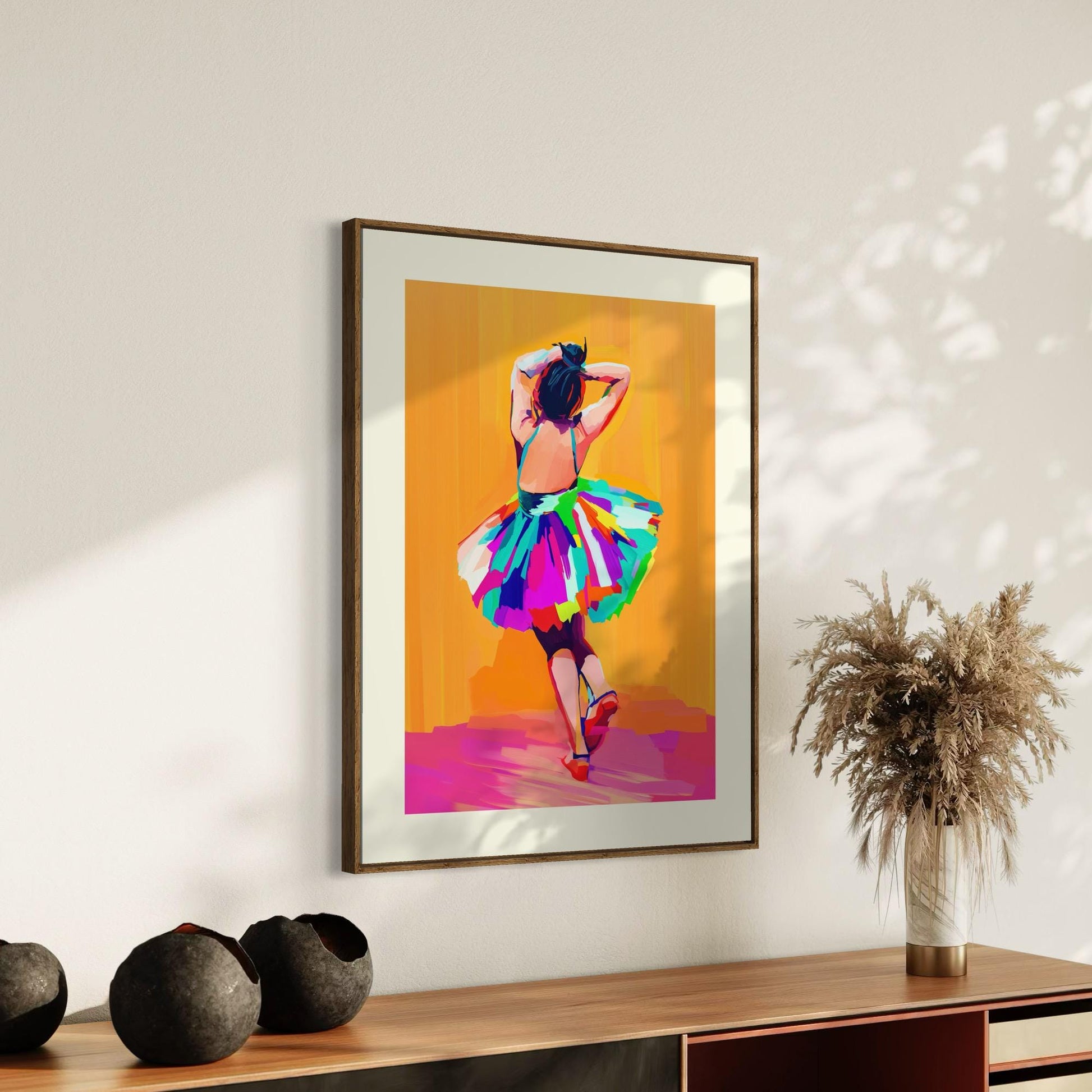 Girl in the Rainbow Dress – Bold LGBTQ+ Pride Artwork, Colourful Wall Art, Premium Matte Paper Unframed Print for Queer Home Decor