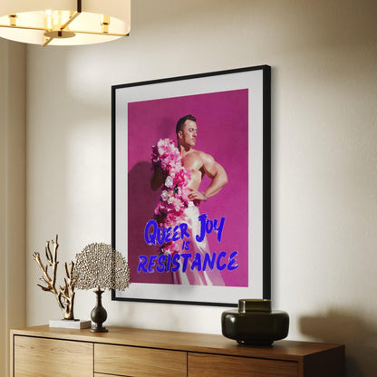 Queer Joy Is Resistance – LGBTQ+ Art Print | Bold & Empowering Oil Painting Print | Queer Home Decor | Unframed 200gsm Matte Print