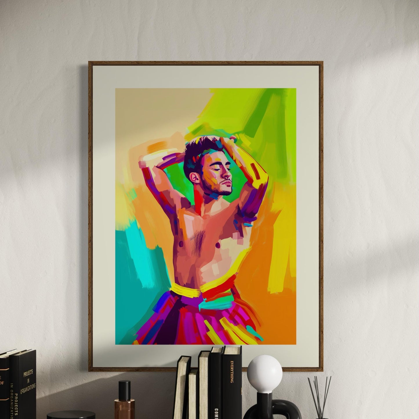 Vibrance in Motion – Bold Cub LGBTQ+ Wall Art, Colourful Queer Decor, Unframed Cub Pride Print on Premium Matte Paper, LGBTQ+ Gift Idea