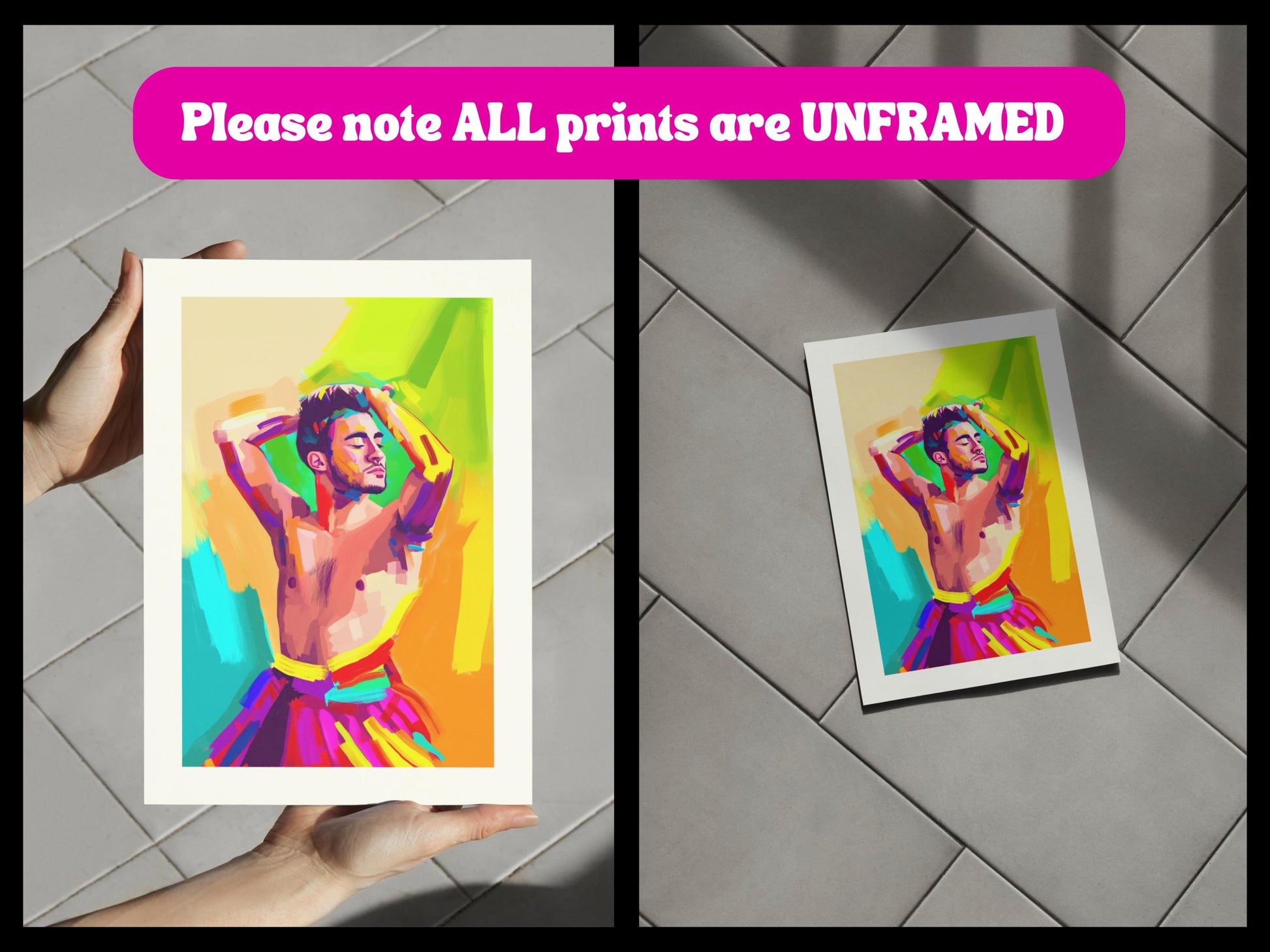 Vibrance in Motion – Bold Cub LGBTQ+ Wall Art, Colourful Queer Decor, Unframed Cub Pride Print on Premium Matte Paper, LGBTQ+ Gift Idea