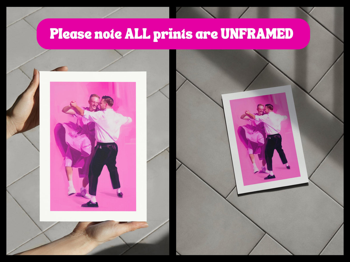 Let Us Dance – Vibrant Queer Wall Art, LGBTQ+ Celebration Print, Unframed Premium Matte Artwork for Bold & Joyful Spaces