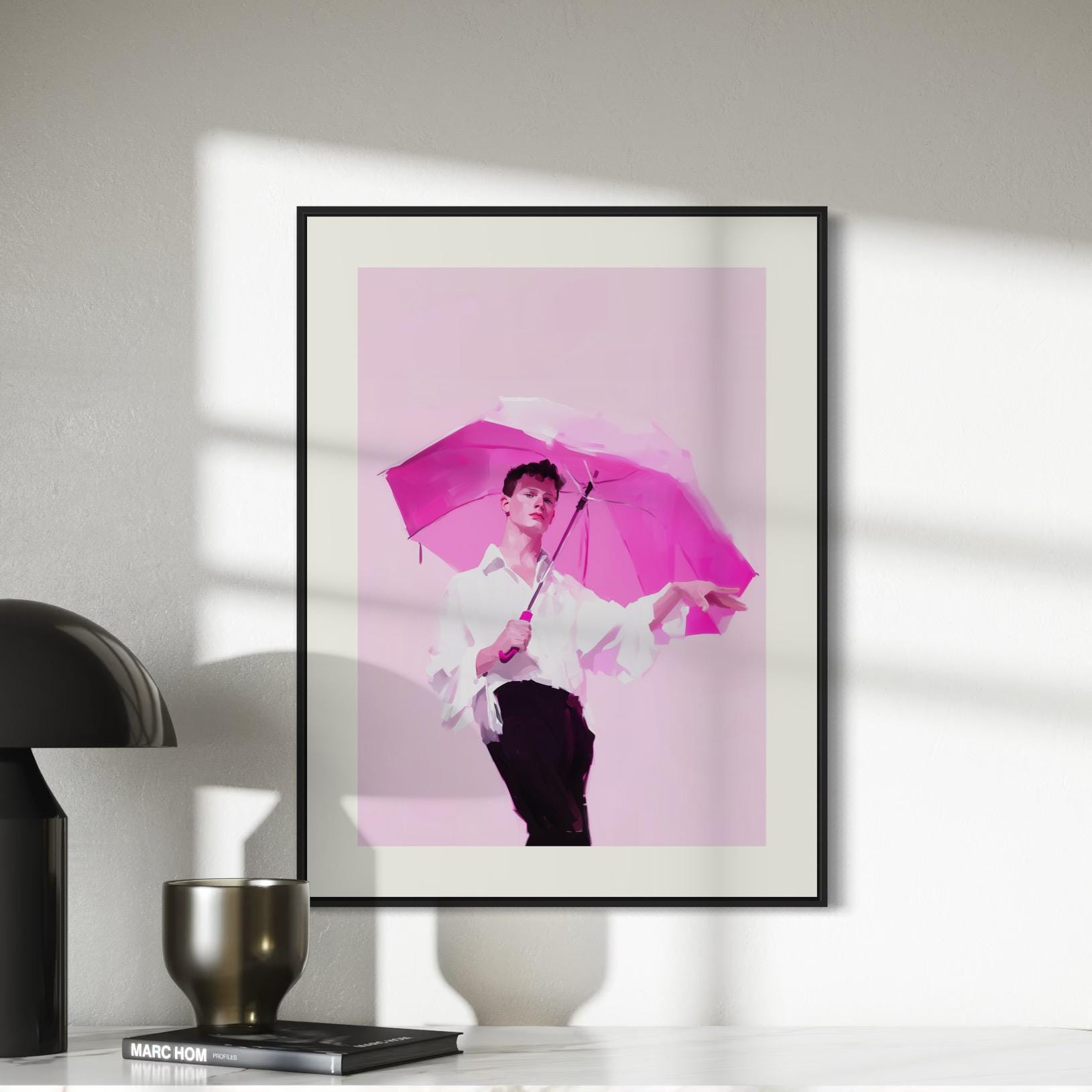 Pretty in Pink – Vibrant Queer Art Print, LGBTQ+ Pride Wall Decor, Unframed Premium Matte Artwork for Bold and Joyful Spaces