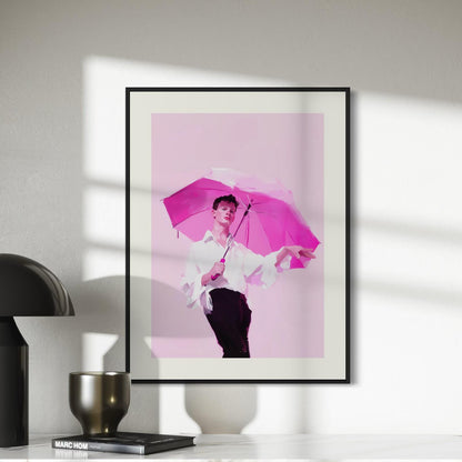 Pretty in Pink – Vibrant Queer Art Print, LGBTQ+ Pride Wall Decor, Unframed Premium Matte Artwork for Bold and Joyful Spaces