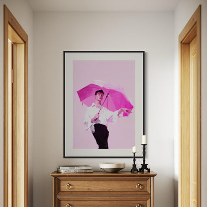 Pretty in Pink – Vibrant Queer Art Print, LGBTQ+ Pride Wall Decor, Unframed Premium Matte Artwork for Bold and Joyful Spaces