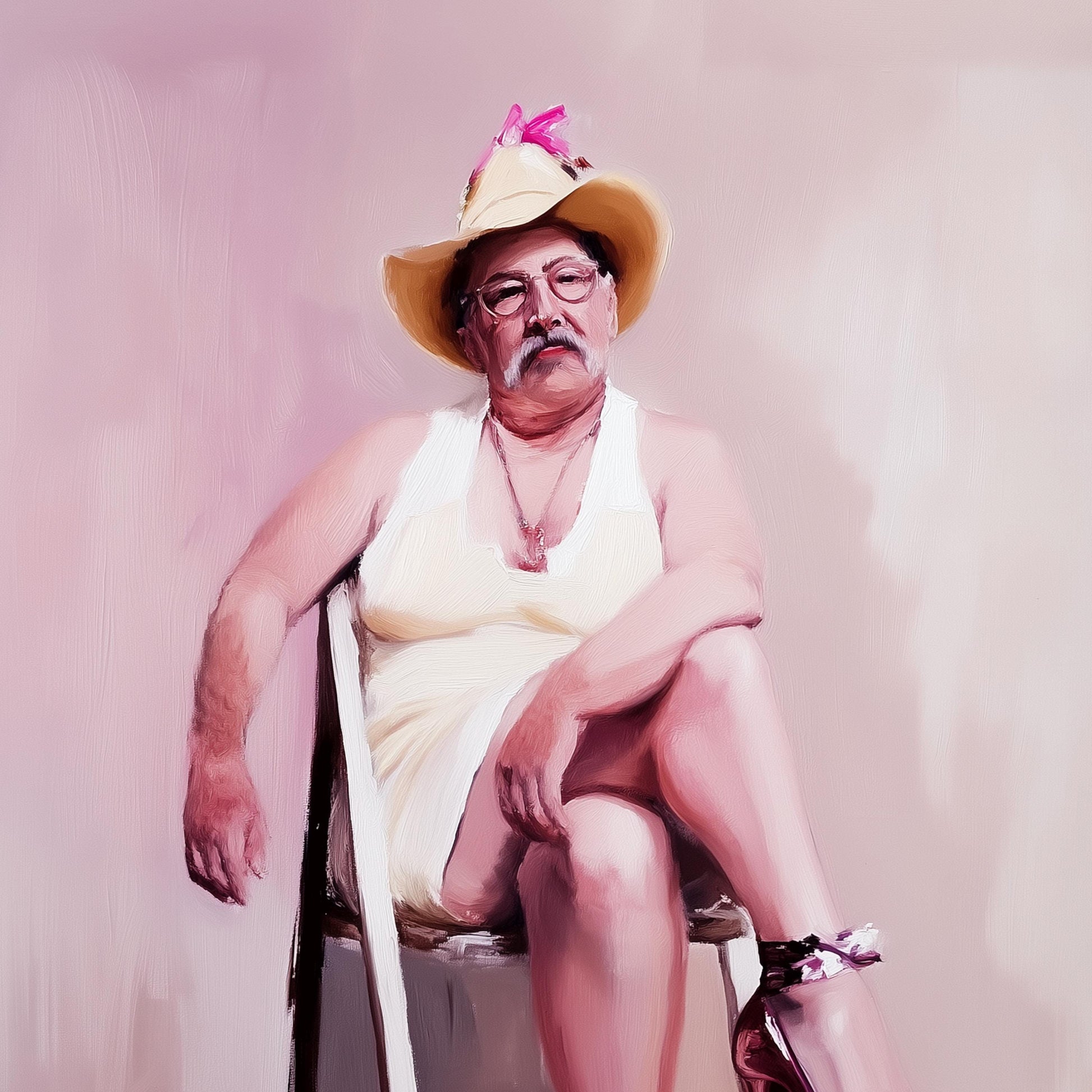 Ladies Who Lunch – John | Non-Binary Art Print (1 of 3) | Gender Non-Conforming Wall Art | Queer Fine Art Print | Camp Aesthetic Decor