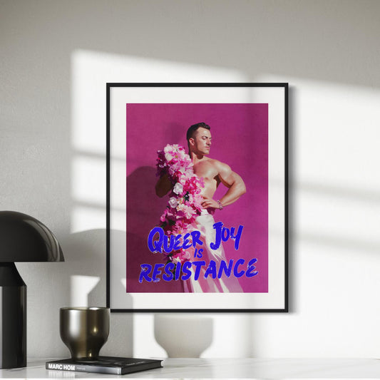 Queer Joy Is Resistance – LGBTQ+ Art Print | Bold & Empowering Oil Painting Print | Queer Home Decor | Unframed 200gsm Matte Print